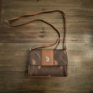 Polo brown cross body bag